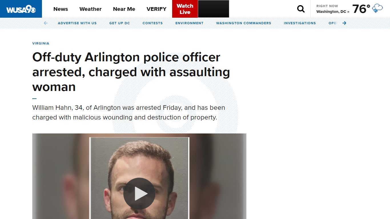 Arlington County off-duty police officer charged with assaulting ...